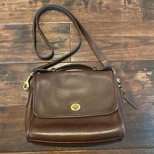Vintage Leather Coach Crossbody Purse